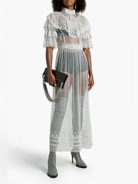 burberry lace maxi dress Burberry Lace Maxi Dress